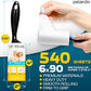 Lint Rollers 2 pcs, 540 Sticky Sheets, Extra 4 Spare Rollers/Hair Remover for Clothes, Furniture, Couch, Carpet, Dog Hair Remover, Cat Hair Remover, Animal Fur, Fuzz