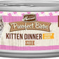 Merrick Purrfect Bistro Grain Free Premium Soft Canned Pate Chicken Wet Cat Food, Kitten Dinner Recipe - (Pack of 24) 3 oz. Cans