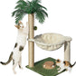 Cat Scratching Post 28 Inches Small Cat Tree Tower with Hammock, Cat Toy Wooden Interactive Condo for Kitten and Adults Cat