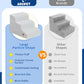 Dog Step for Bed, Dog Stair 3-Step 35D Pet Stair 15.7" H for High Bed or Sofa Non-Slip Balanced Pet Step Indoor, Light Grey