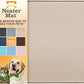 Neater Pet Brands Neater Mat Pet Mats for Food and Water, Cat & Dog Bowl Mat Waterproof Silicone, Feeding Tray, Dog Food Mats for Floors, Placemat w/Raised Edge for Under Bowls, 32" x 24", Cappuccino
