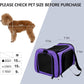 Pet Carrier for Small Medium Cats Dogs Puppies up to 15 Lbs, Airline Approved Small Dog Carrier Soft Sided, Collapsible Travel Puppy Carrier - Purple