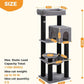 Large Cat Tree with Reinforced Scratching Posts (φ3.1in) for Big Adult Cats 30 lbs, 57.8" Heavy Duty Cat Tower with Larger Hammock and Condo, Cat Furniture for Maine Coon, Plush,Black