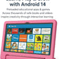 10.1" Kids Tablet Android 14 | 64GB Octa-Core 8GB RAM | Shockproof Case & Parental Control | 12H Fast Charge | HD Display w/Google Kids Space & Educational Apps | WiFi 6/Bluetooth/GPS | Ages 3-12