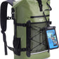 ECOHUB Waterproof Backpack for Women Men, 30L Roll-Top Closure Heavy Duty Dry Bag for Travel with IPX8 Waterproof Phone Case