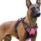 rabbitgoo Dog Harness for Large, No Pull Pet Harness with 3 Buckles, Adjustable Soft Padded Vest with Control Handle, Walking Reflective Pet Vest for Extra Large Dogs, Rose Pink, XL