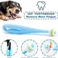 Dog Toothbrush Kit, 360-Degree Finger Three-Sided Design, Replaceable Tooth Brush Heads,Easy Teeth Cleaning & Dental Care, 20Pack