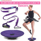 Dance, Cheerleading and Figureskating Trainer Stretching and Balance, 2 Pc. Set, Stretching, Disc Core Board and Flexibility Equipment Strap for Dance, Gymnastics, Turning, Stunt
