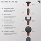 Sharper Image Powerboost Move - Mini Percussion Massage Gun| 4 Attachments, 4 Speeds| Full Body Back & Shoulder Massager| Muscle Recovery & Pain Relief| Deep Tissue Massage Tool| Wellness Gift