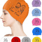 Custom Swim Cap with Photo Personalized Silicone Swim Cap for Men and Women Swimming Customized Swimmers Cap for Short and Medium Length Hair