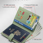 RFID Slim Passport Holder for Women, Compact Leather Passport Wallet with Card Holders SIM Slots,Zippered Coins Pocket and Cash Compartment Travel Passport Cover Case, Light Green
