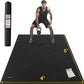 CAMBIVO Large Exercise Mat for Home Workout, 8'x6'/7'x5'/6'x4' (7 mm) Extra Thick Exercise Mat for Home Gym, Shoe-Friendly, Non-Slip Gym Mat for Jump Rope, Weights, Cardio, Fitness