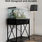 Fish Tank Stand 29 Gallon: Sturdy Aquarium Stand with Accessories Storage - Metal Fish Tank Table for 20-29 Gallon Reptile Breeder Turtle Terrarium - 30.7"x16.5" Weight Capacity 330 lbs
