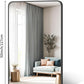 30 x 50 Inch Bathroom Mirror, Matte Black Wall Mirror with Metal Frame, Decorative Rectangular Vanity Mirror for Bedroom Bathroom Living Room Entryway (Horizontal/Vertical)