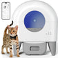 Self Cleaning Litter Box,95L Automatic Cat Litter Box Self Cleaning Large Capacity for Multiple Cats, App-Controlled with Safety Sensors, Removable Washable Liner,2 Rolls Garbage Bags,Grey