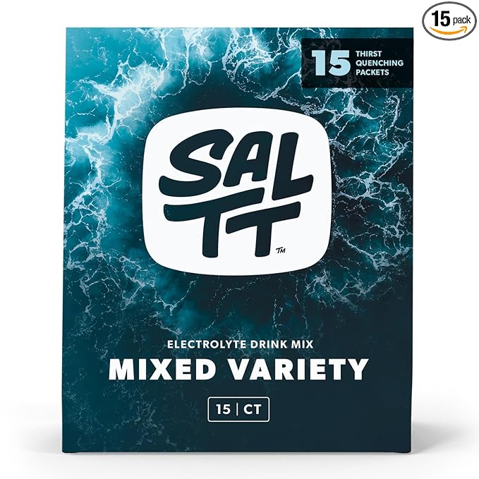 Keto Chow SALTT Electrolytes Powder Packets, All Things Mixed Variety Pack (15 Packets) - Magnesium, Potassium, Sodium, Trace Minerals - Vegan & Gluten Free - Travel Essentials - Made in USA