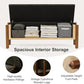 Storage Ottoman Bench, End of Bed Bench for Bedroom, 47" Boucle Upholstered Entryway Shoe Seat Benchs, Holds up to 660 lb Storage Ottoman, Padded Blanket Chest Stool Foot Rest for Living Room Black