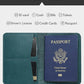 ALLIVE Passport Holder for Travel Women Men,Genuine Leather Passport Cover Wallet,Travel Must Haves Airport Essentials Travel Gifts Blue