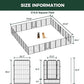 FXW Rollick Unleashed Dog Playpen for Indoor, Yard, RV Camping, 40 inch 32 Panels for Medium and Large Dogs, Black│Patented
