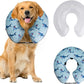 CuteBone Inflatable Dog Neck Donut with Removable Soft Fleece Covers for Small/Medium/Large Dogs and Cats After Surgery GWB05XL
