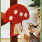 Mushroom Cat Tree Tower with Removable Scratcher, Large Hammock, Condo, Perch, 3 Sisal Posts – Multi-Level Cat Tree for Indoor Cats, Cute Cat Tower for Small Space Homes