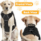 Heavy-Duty Tactical Dog Harness for Large Dogs, No Pull Adjustable Reflective Pet Vest with Molle System, K9 Military-Grade Control for Service Training, Outdoor & 10+ Breeds, Black, X-Large
