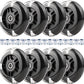 8pcs Inline Skate Wheels Led Light-Up Wheels 64/70/72/76/80mm w/Bushings 85-88A for Kids and Youth Beginners Children's Inline Skates Indoor/Outdoor Use (Black, 80mm)