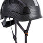 LOHASPRO Hard Hats Construction Safety Helmet ANSI Z89.1 Approved OSHA Hardhat, Vented Carbon Fiber Black Hard Hat with Chin Strap Tree Rescue Arborist Helmet(Black Graphite Pattern)