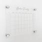 Personalized Clear Acrylic Calendar for Wall, Calendar Whiteboard for Wall, Dry Erase Wall Calendar, Wall Calendar Organizer System for Home (Cursive, Grey, 14"W x 11"H)