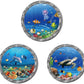 Ocean Animals World Under Sea Decor Includ Sea Turtles Dolphins Fishes 3 Pcs Removable 3D Peel and Stick Vinyl Stickers for Bathroom,Wall Decor,Wall Stickers,Bedroom,Furniture
