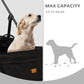 4 Wheels Pet Stroller,One-Click Folding Portable Folding Dog Cat Stroller,Sunshade, Storage Bag, Waterproof Oxford Fiber，Breathable and Visible Mesh for Small/Medium Pets up to 33 lbs,Black ﻿