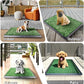 Artificial Grass Pad with Tray - 16"x20" Dog Potty for Puppy Training - with 2 PCS Reusable Replacement Fake Grass Pee Pads, Indoor/Outdoor Small Dog Litter Box for Apartment or Balcony/Patio