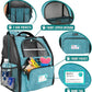 PetAmi Dog Backpack Carrier for Small Large Cat, Pet, Puppy, Ventilated Pet Hiking Backpack Travel Bag, Airline Approved Cat Backpack Carrier, Camping Biking Dog Bag Up to 18lbs Pet, Teal Turquoise