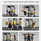 Mikolo Smith Machine, Multi-Function Power Cage with Dual Pulley System, Vertical Leg Press Attachment, Squat Rack Power Rack with More Training Attachment for Home Gym