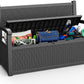 80 Gallon Storage Bench Waterproof and Lockable,Deck Box Outdoor Storage Furniture for Patio,Garden,and Porch – Perfect for Storing Garden Tools and Cushions(Black)