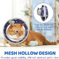 Breathable Air Mesh Cat Cone Collar Soft to Stop Licking, Adjustable, Foldable Lightweight Kitten Cones After Surgery Recovery for Cats & Kittens (Star Blue, L)