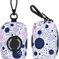 Petmolico Dog Poop Bag Holder Leash Attachment, Dog Waste Bag Dispenser Zippered Pouch, Fits Any Dog Leash, Includes Free Roll of Dog Bags, Poop Bag Dispenser - 2 Pack, Blue Dots