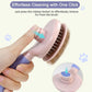 Pet Self-Cleaning Slicker Brush for Dogs & Cats, Deshedding Grooming Comb, Removes Loose Undercoat Hair & Mats, Skin-Friendly Massaging Tool for Long/Short Fur, Large & Small Breeds (Purple)