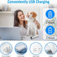 Casfuy Dog Nail Grinder with 2 LED Light for Large Medium Small Dogs - 3X More Powerful 2-Speed Electric Pet Nail Trimmer Rechargeable Quiet Painless Paws Grooming & Smoothing Tool (White)