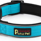 Plutus Pet Tactical Dog Collar, Reflective, Adjustable Heavy Duty Dog Collar, Soft Padded and Comfortable, for Small Medium and Large Dogs (Cyan, XS)