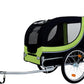 Blue-Grey Large Folding Bike Trailer for Dogs – Heavy-Duty Steel Frame, 66LB Capacity Pet Carrier for All-Terrain Cycling, Jogging & Camping Adventures!