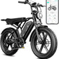 TST Electric Bike for Adults, 1500W Peak Brushless Motor 28 MPH 60 Miles/110 Miles Fat Tire E Bike with 48V 15Ah/ 25Ah Removable Battery 20" Electric Dirt Bike Hydraulic Suspension and 7-Speed