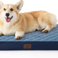Bedsure Orthopedic Dog Bed for Medium Dogs - Flat Memory Foam Pet Mattress with Removable Washable Cover and Egg Crate Foam, Suitable for Pet Up to 35 lbs, 30x20x3 Inches, Navy