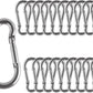 MIVIDE 20 Pack M8 x 3-1/8 inch Carabiner Clips Spring Snap Hook, 304 Stainless Steel Heavy Duty Snap Hooks Carabiner Quick Link Clip for Camping Hiking Traveling Outdoor Swing Gym, 500Lbs Capacity