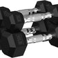 Hex Dumbbell Set, 30-480 lb Set Rubber Encased Exercise & Fitness Dumbbells, Weights Dumbbells Set, Hand Weight for Strength Training