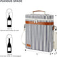 ZORMY 3 Bottle Insulated Wine Tote Cooler Bag, Portable Wine Carrier with Corkscrew Opener and Shoulder Strap for Beach Travel Picnic, Unique Wine Carrier for Wine Lover Gifts