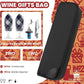 ALLCAMP Wine Bag - Insulated Cooler Bag with Wine Glasses, Bottle Opener & Wine Accessories for Wine Lovers - Portable Wine Gift Bag for Travel, Picnics, and Gift Ideas(Black)