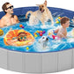 Dog Pool for Large Dogs,Foldable Plastic Pool for Dogs Slip-Resistant (XL - 87'' x 16'')