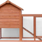 Rabbit Hutch Chicken Coop Kennel Easily Assembled 2 Story with Removable No Leak Tray Solid Fir Wood Weatherproof for Indoor Outdoor Pets