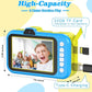 Kids Camera, 48MP 1080P Digital Camera for Kids with 3.5 Inch Big Screen, 10X Zoom, Selfie & Video, 32GB SD Card, 1200mAh Battery, Christmas Birthday Gifts for Boys Girls Ages 3-12 (Blue)